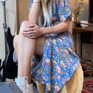 ASOS V-neck Tropical Floral Midi Dress